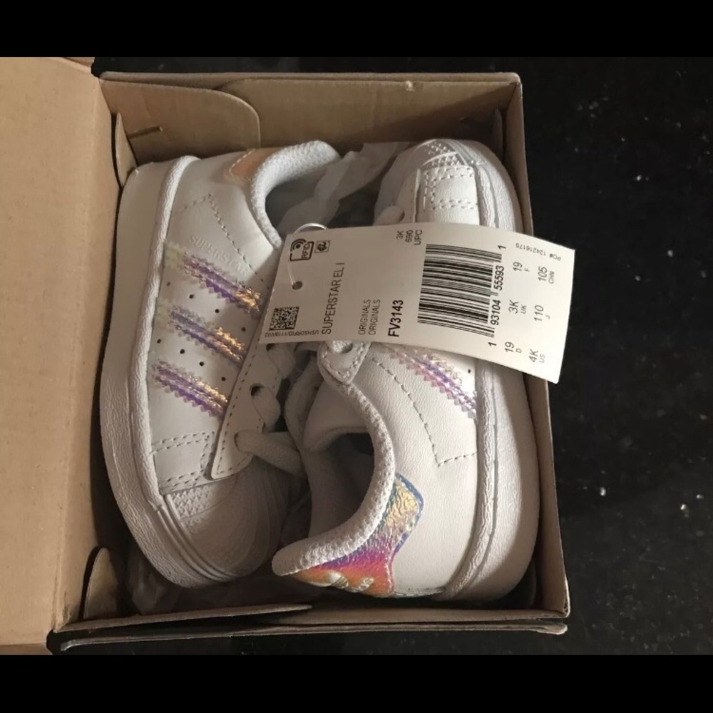 New Adidas Superstar EL I Toddler Sneaker Size 4K